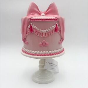 Cupcakes and Cashmere Pink Cake Decorative Bow Valentine's day Decor Pedestal